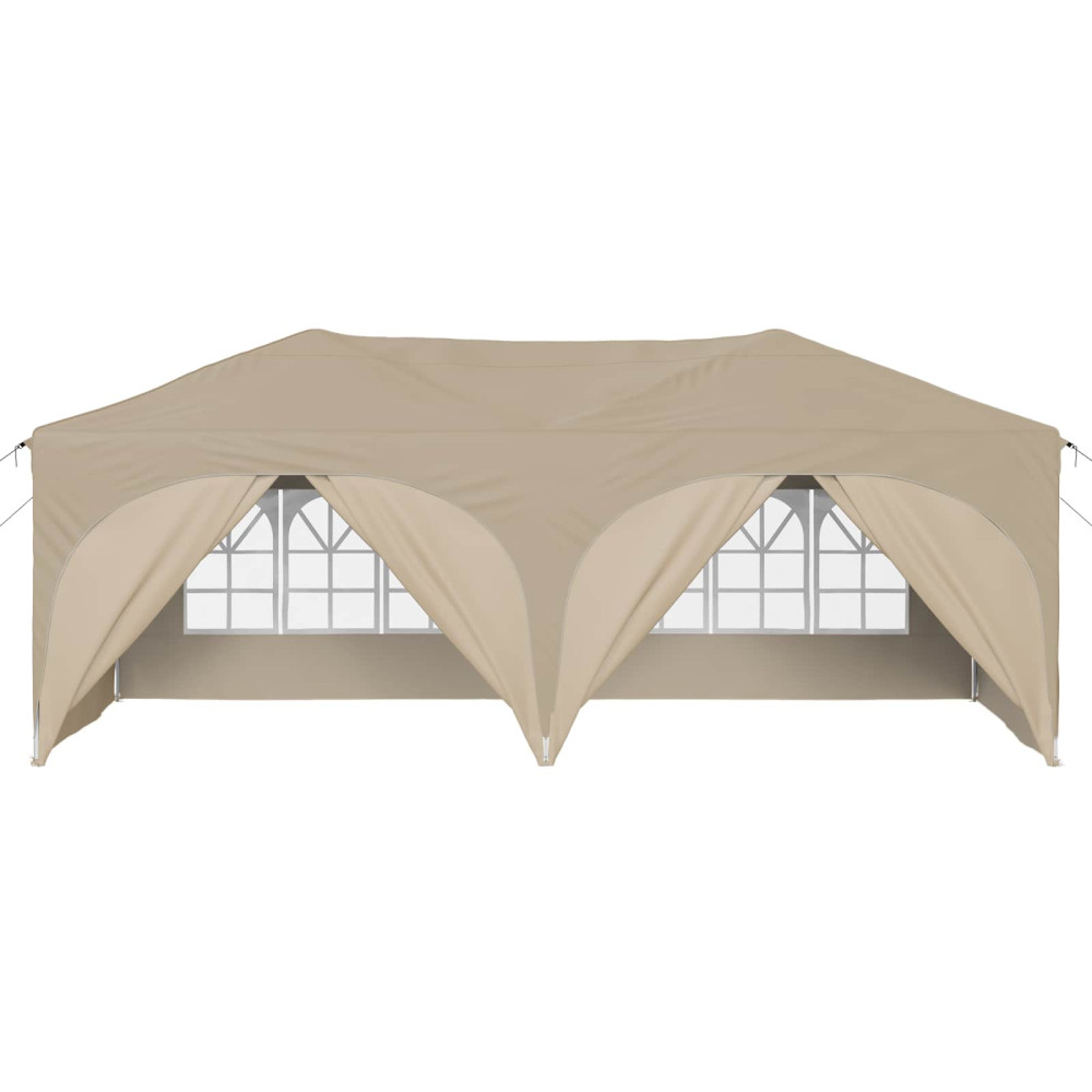 Produktbild för Pop-up Partytält 575 x 288 x 245 cm Gräddvit Oxford Tyg