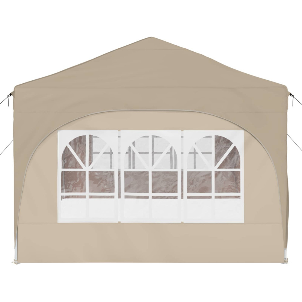 Produktbild för Pop-up Partytält 575 x 288 x 245 cm Gräddvit Oxford Tyg
