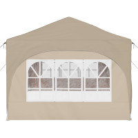 Produktbild för Pop-up Partytält 575 x 288 x 245 cm Gräddvit Oxford Tyg