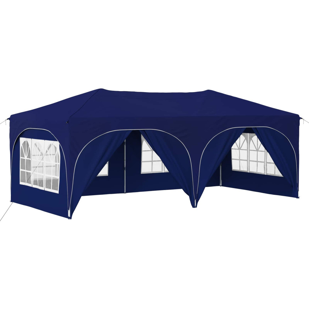 Produktbild för Pop-up Partytält 575 x 288 x 245 cm Blå Oxford Tyg