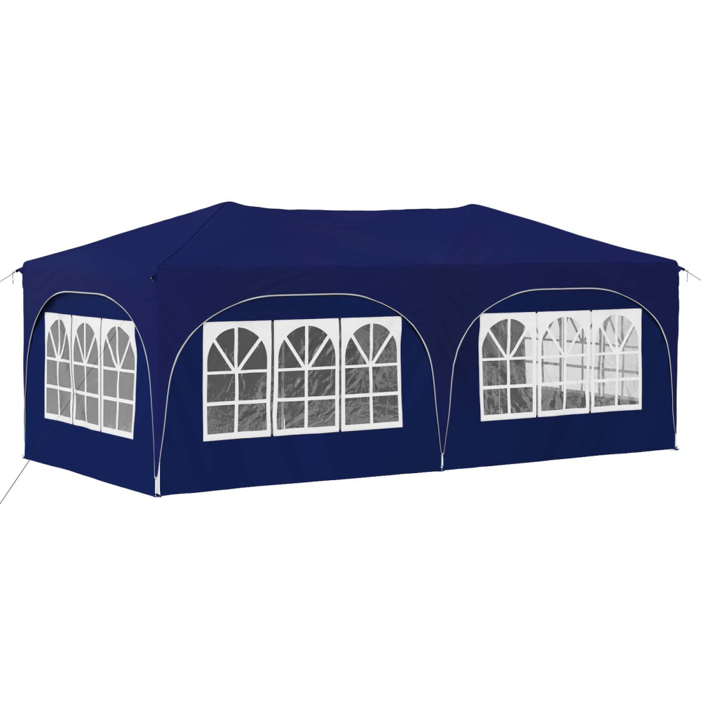 Produktbild för Pop-up Partytält 575 x 288 x 245 cm Blå Oxford Tyg