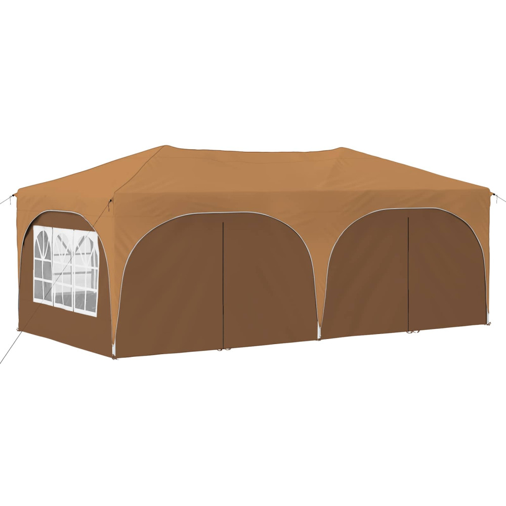 Produktbild för Pop-up Partytält 575 x 288 x 245 cm Beige Oxford Tyg