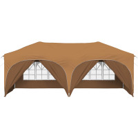 Produktbild för Pop-up Partytält 575 x 288 x 245 cm Beige Oxford Tyg