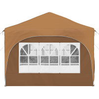 Produktbild för Pop-up Partytält 575 x 288 x 245 cm Beige Oxford Tyg