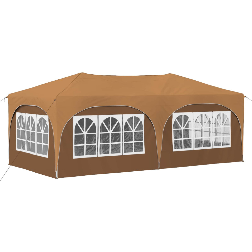 Produktbild för Pop-up Partytält 575 x 288 x 245 cm Beige Oxford Tyg