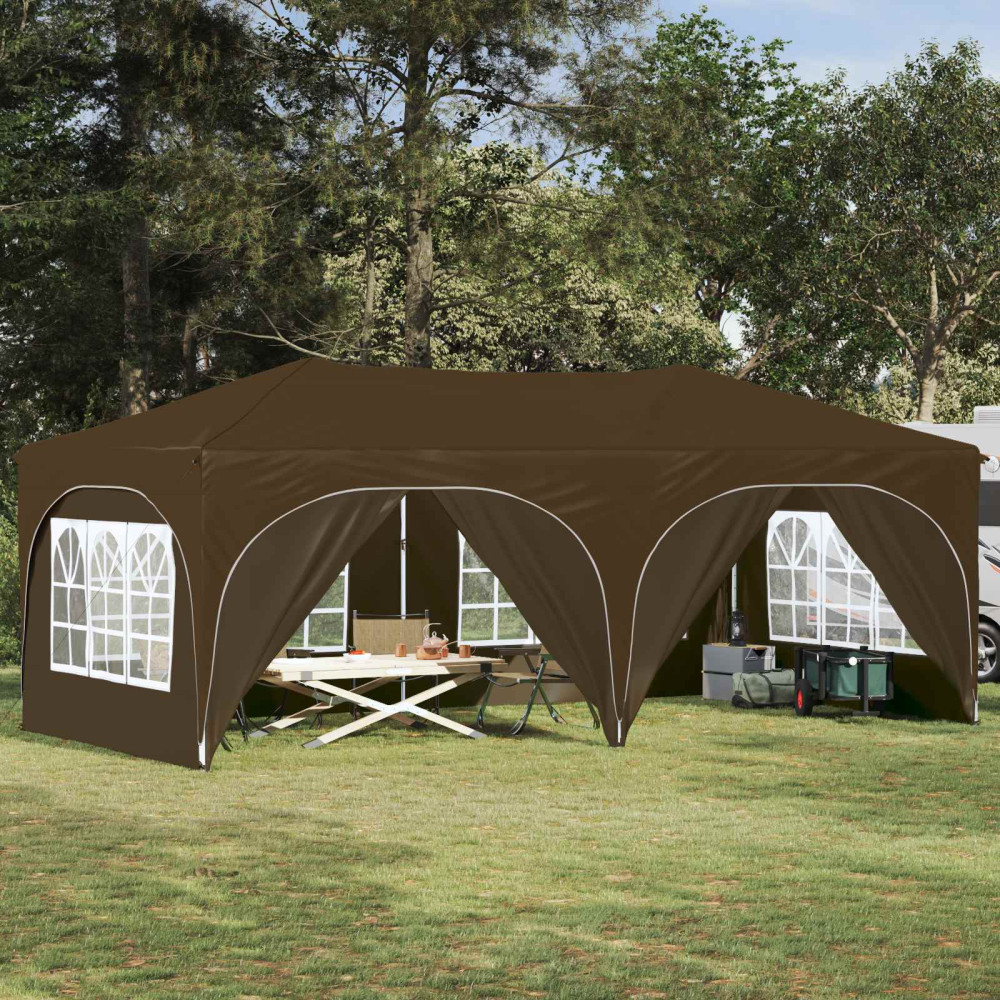 Produktbild för Pop-up Partytält 575 x 288 x 245 cm Taupe Oxford Tyg