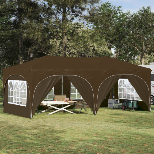 vidaXL Pop-up Partytält 575 x 288 x 245 cm Taupe Oxford Tyg