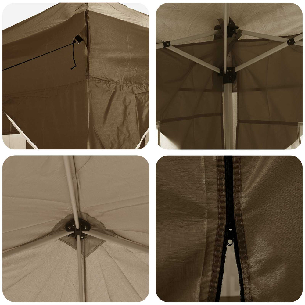 Produktbild för Pop-up Partytält 575 x 288 x 245 cm Taupe Oxford Tyg