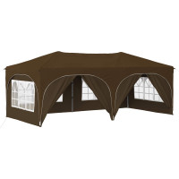 Produktbild för Pop-up Partytält 575 x 288 x 245 cm Taupe Oxford Tyg
