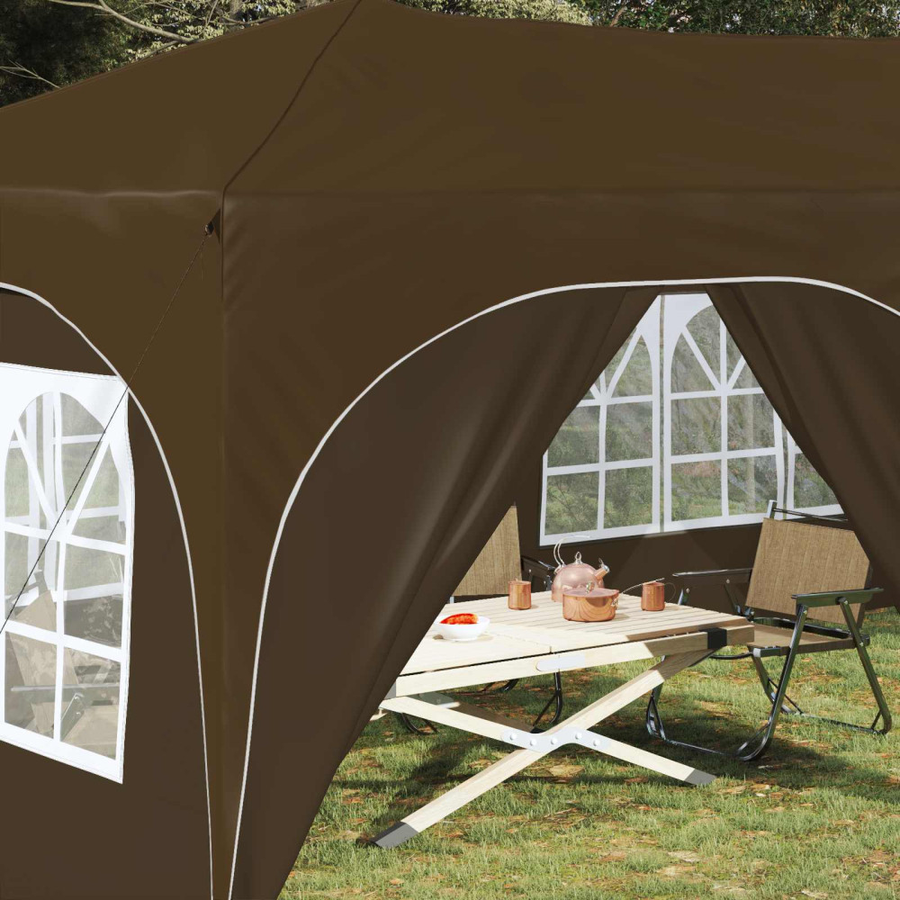 Produktbild för Pop-up Partytält 575 x 288 x 245 cm Taupe Oxford Tyg
