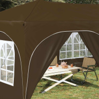 Produktbild för Pop-up Partytält 575 x 288 x 245 cm Taupe Oxford Tyg