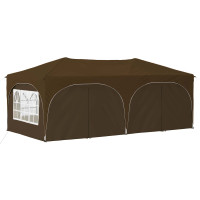 Produktbild för Pop-up Partytält 575 x 288 x 245 cm Taupe Oxford Tyg