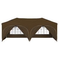Produktbild för Pop-up Partytält 575 x 288 x 245 cm Taupe Oxford Tyg