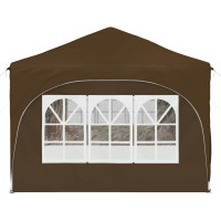 Produktbild för Pop-up Partytält 575 x 288 x 245 cm Taupe Oxford Tyg