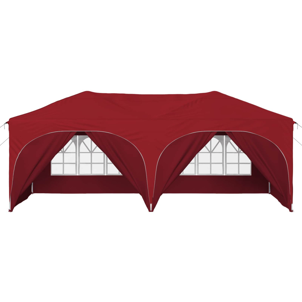 Produktbild för Pop-up Partytält 575 x 288 x 245 cm Vinröd Oxford Tyg