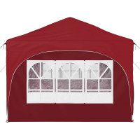 Produktbild för Pop-up Partytält 575 x 288 x 245 cm Vinröd Oxford Tyg