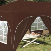 Produktbild för Pop-up Partytält 575 x 288 x 245 cm Brun Oxford Tyg