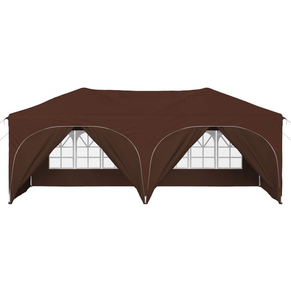 Produktbild för Pop-up Partytält 575 x 288 x 245 cm Brun Oxford Tyg