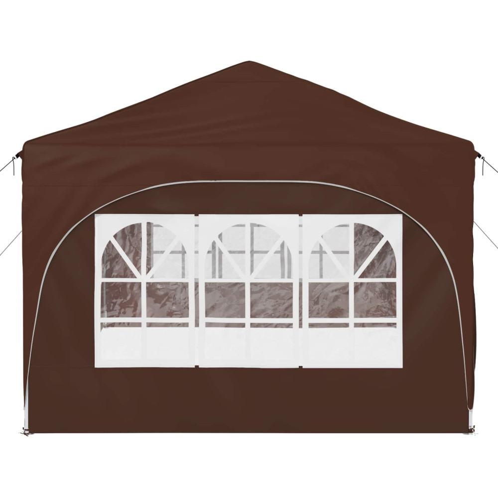 Produktbild för Pop-up Partytält 575 x 288 x 245 cm Brun Oxford Tyg
