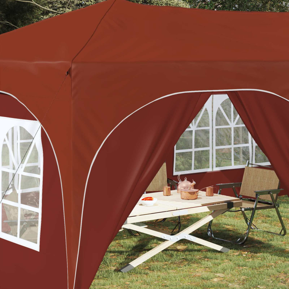 Produktbild för Pop-up Partytält 575 x 288 x 245 cm Terracotta Oxford Tyg