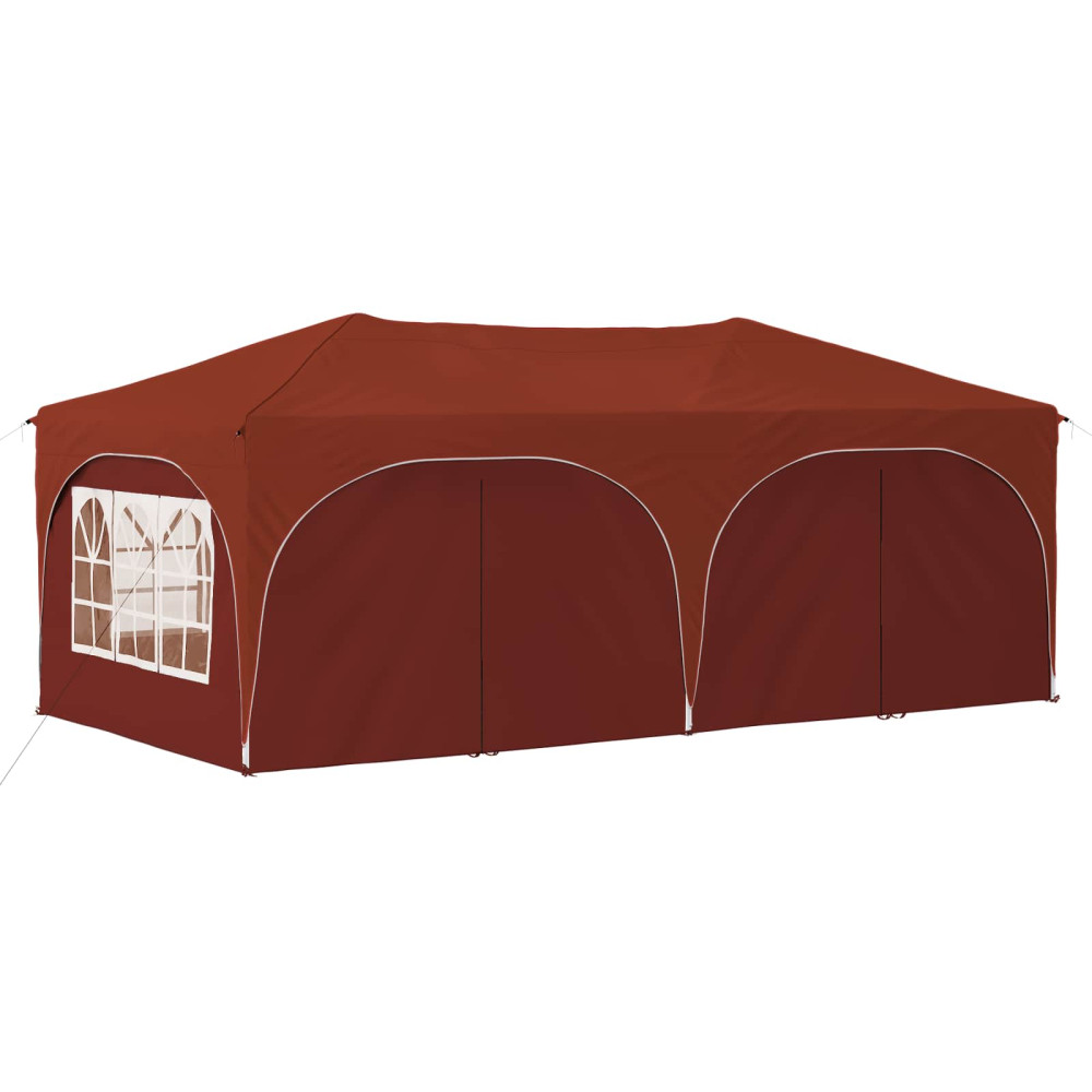 Produktbild för Pop-up Partytält 575 x 288 x 245 cm Terracotta Oxford Tyg