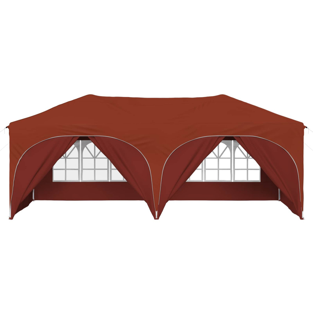 Produktbild för Pop-up Partytält 575 x 288 x 245 cm Terracotta Oxford Tyg