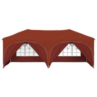 Produktbild för Pop-up Partytält 575 x 288 x 245 cm Terracotta Oxford Tyg