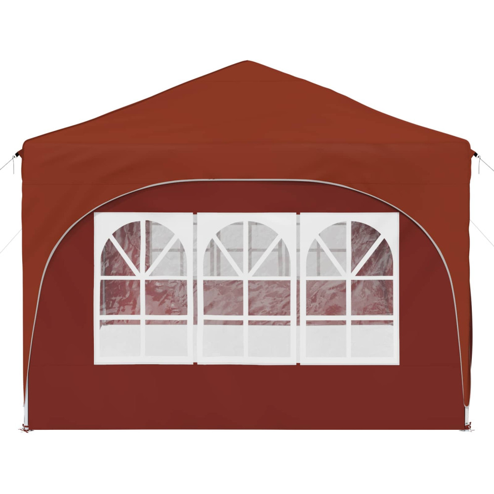 Produktbild för Pop-up Partytält 575 x 288 x 245 cm Terracotta Oxford Tyg
