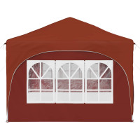Produktbild för Pop-up Partytält 575 x 288 x 245 cm Terracotta Oxford Tyg