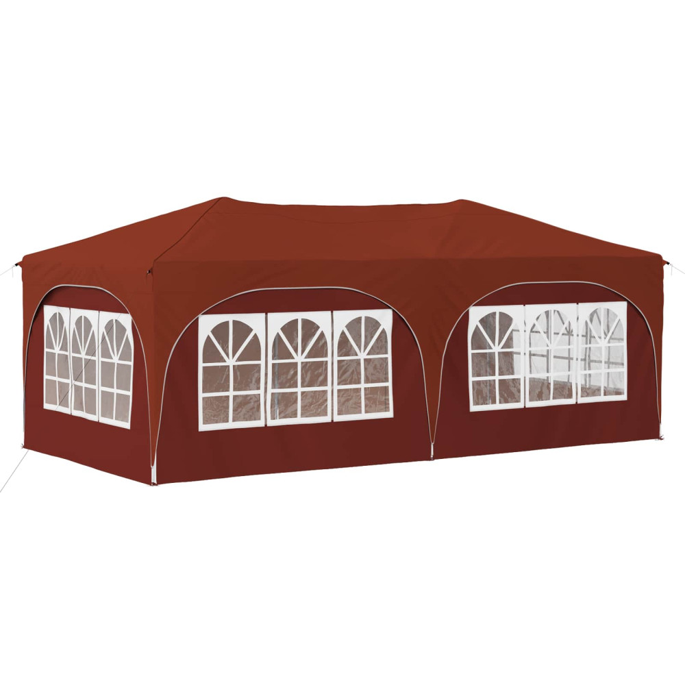 Produktbild för Pop-up Partytält 575 x 288 x 245 cm Terracotta Oxford Tyg