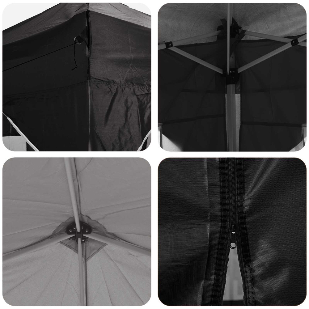 Produktbild för Pop-up Partytält 575 x 288 x 245 cm Svart Oxford Tyg