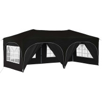 Produktbild för Pop-up Partytält 575 x 288 x 245 cm Svart Oxford Tyg