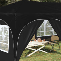 Produktbild för Pop-up Partytält 575 x 288 x 245 cm Svart Oxford Tyg