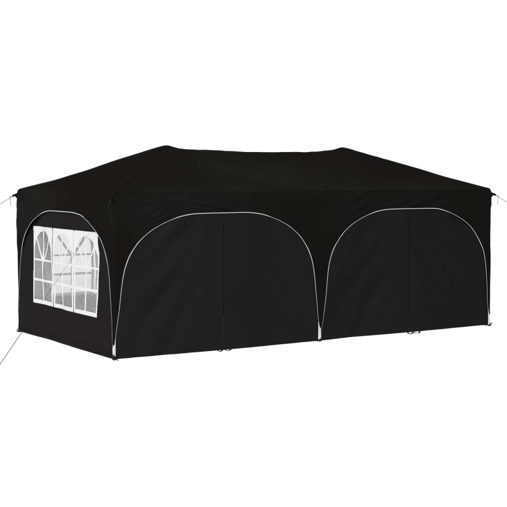 Produktbild för Pop-up Partytält 575 x 288 x 245 cm Svart Oxford Tyg