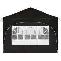 Produktbild för Pop-up Partytält 575 x 288 x 245 cm Svart Oxford Tyg