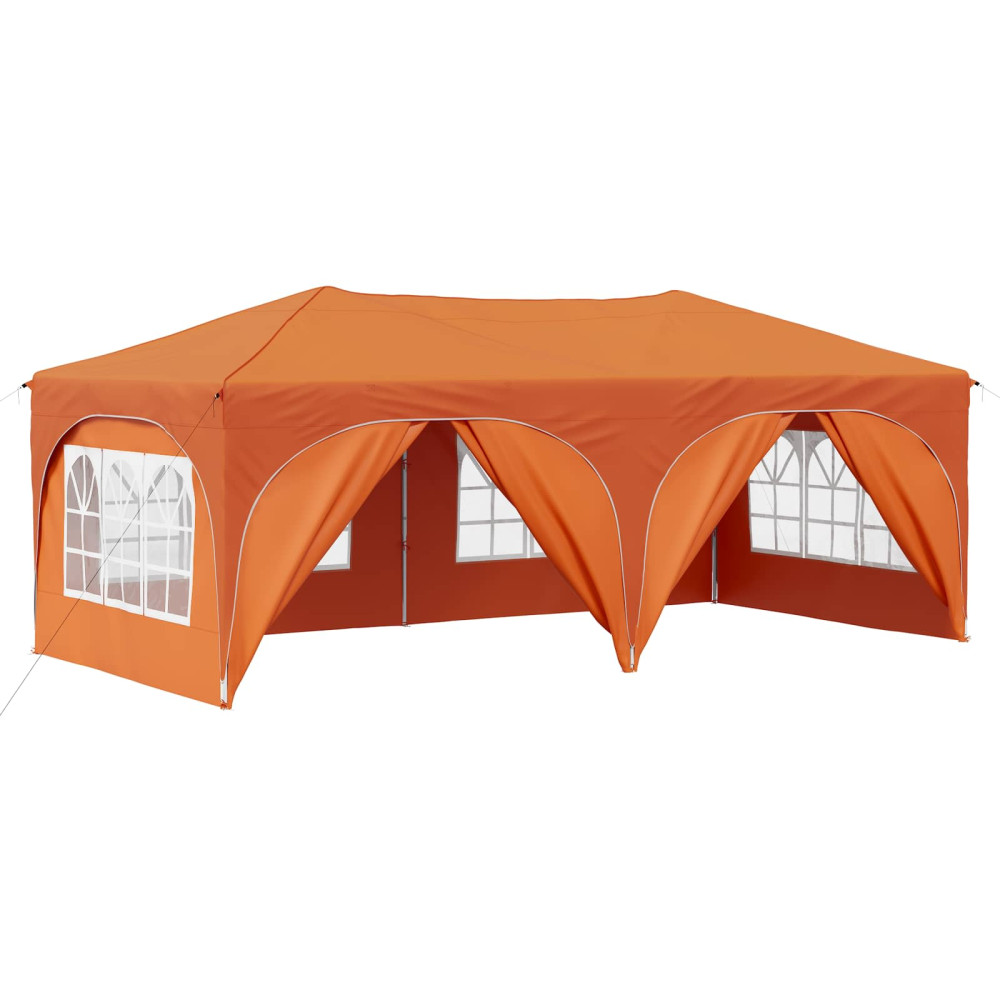 Produktbild för Pop-up Partytält 575 x 288 x 245 cm Orange Oxford Tyg