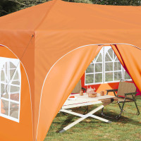 Produktbild för Pop-up Partytält 575 x 288 x 245 cm Orange Oxford Tyg