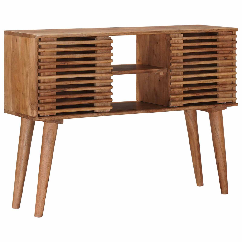 Produktbild för Hantverksmässig sluttabell Teakbrun 100 x 30 x 75 cm