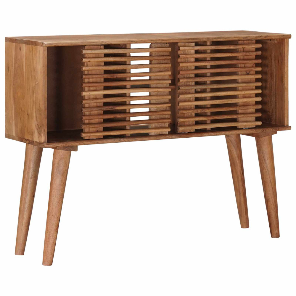Produktbild för Hantverksmässig sluttabell Teakbrun 100 x 30 x 75 cm