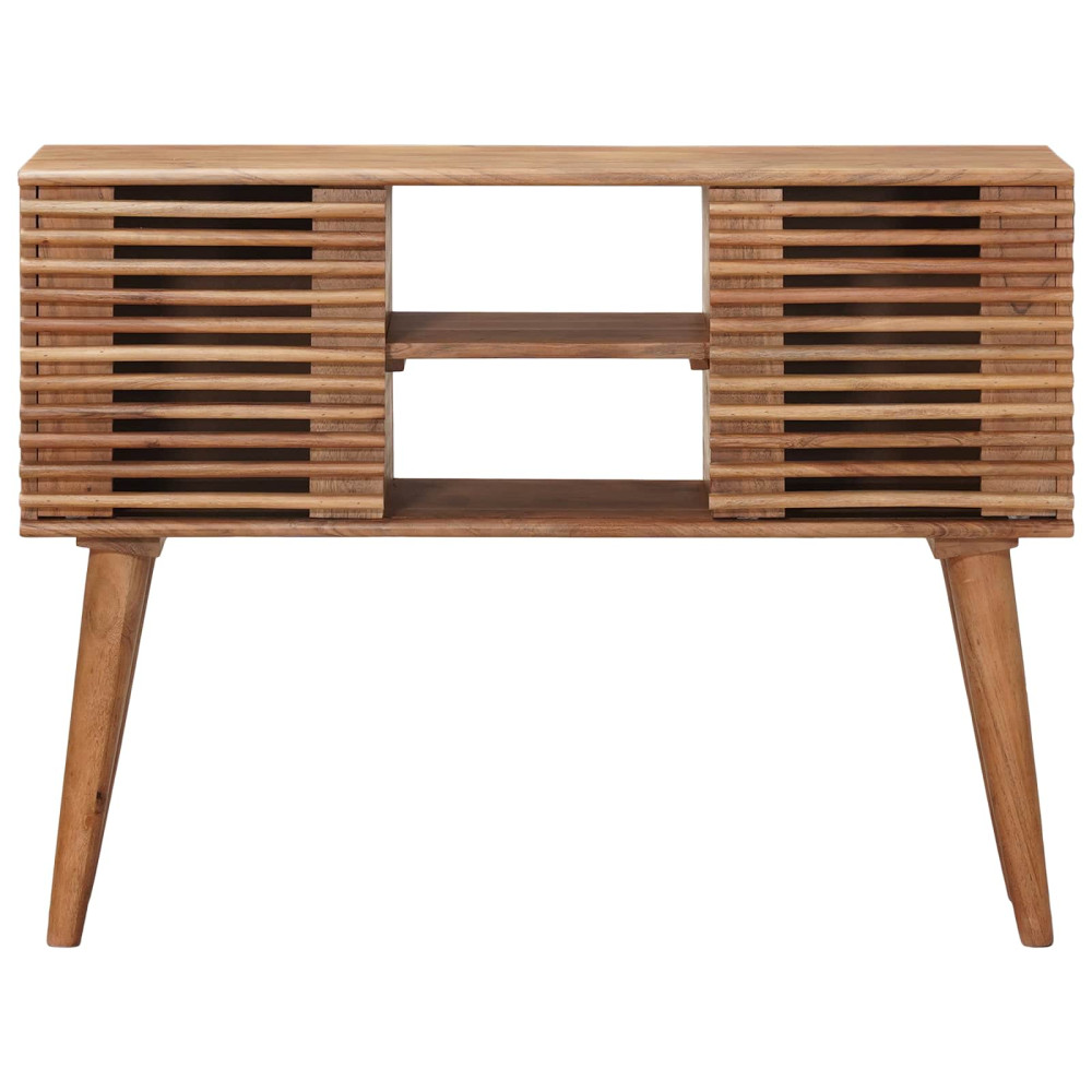 Produktbild för Hantverksmässig sluttabell Teakbrun 100 x 30 x 75 cm