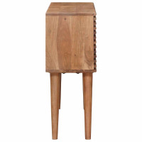 Produktbild för Hantverksmässig sluttabell Teakbrun 100 x 30 x 75 cm