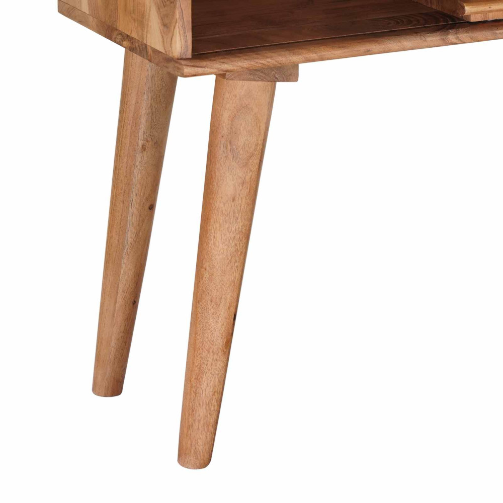 Produktbild för Hantverksmässig sluttabell Teakbrun 100 x 30 x 75 cm