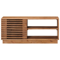 Produktbild för TV-skåp med lagring med dörr Naturfärg 90 x 30 x 40 cm