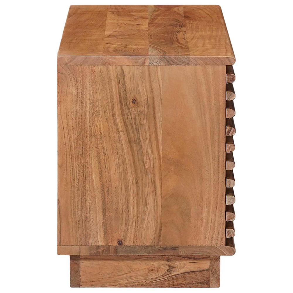 Produktbild för TV-skåp med lagring med dörr Naturfärg 90 x 30 x 40 cm
