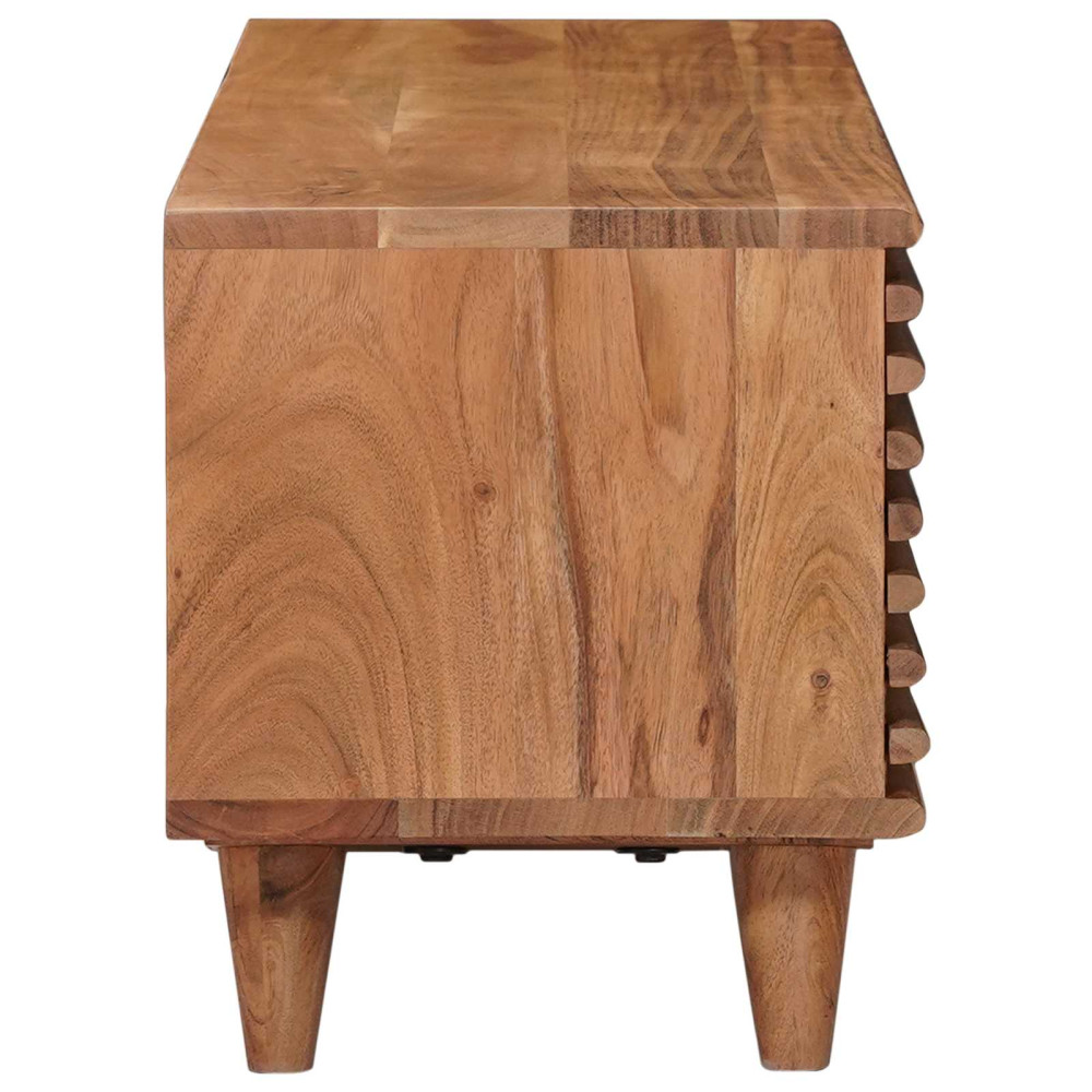 Produktbild för TV-skåp med lagring med dörr Naturfärg 105 x 30 x 35 cm