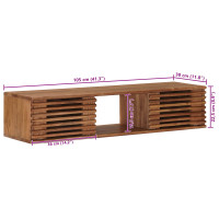 Produktbild för TV-skåp med lagring med dörr Naturfärg 105 x 30 x 22,5 cm