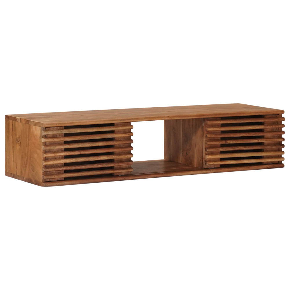 Produktbild för TV-skåp med lagring med dörr Naturfärg 105 x 30 x 22,5 cm