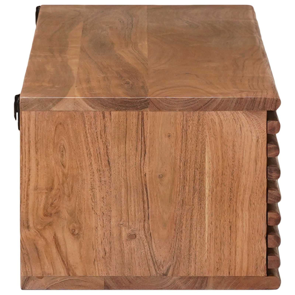 Produktbild för TV-skåp med lagring med dörr Naturfärg 105 x 30 x 22,5 cm