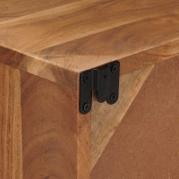 Produktbild för TV-skåp med lagring med dörr Naturfärg 105 x 30 x 22,5 cm