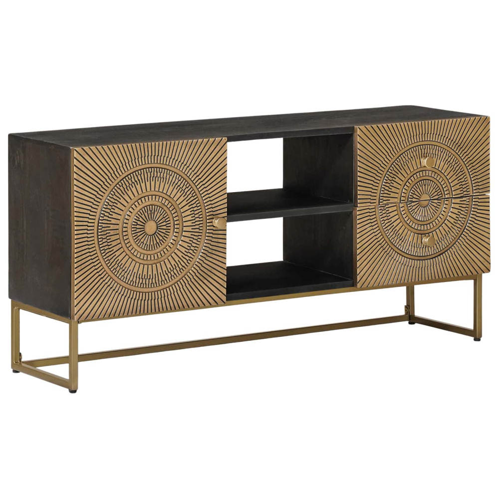 Produktbild för TV-skåp med låda med hylla med lagring Mässing 105 x 30 x 50 cm